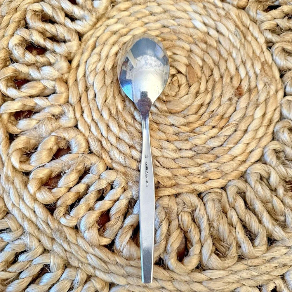Gorham Stainless Silverware  - SPANISH SCROLL - Oval Soup Spoon‎ 6 7/8